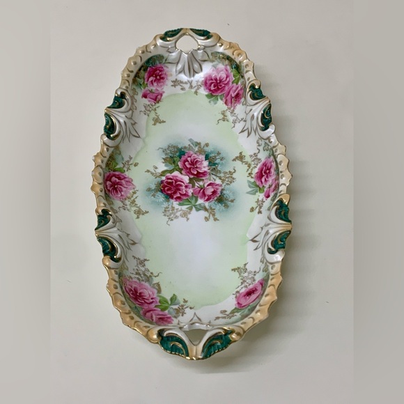 19th Century Antique German R S Prussia Oblong Ornate Relish Tray Plate - Picture 12 of 16